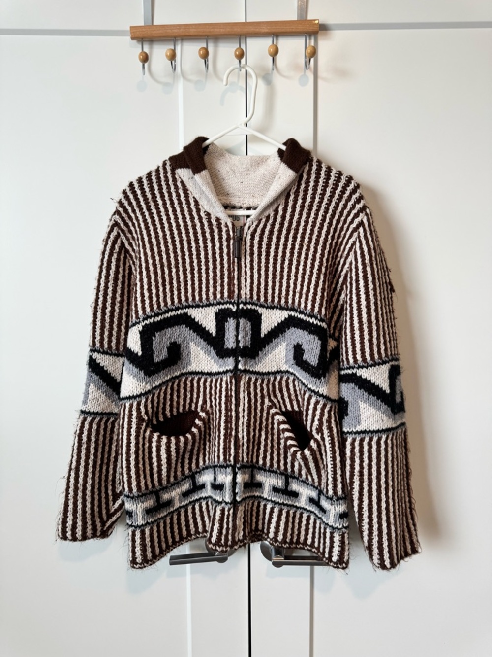 BDG Striped Hooded Zip Sweater- LIKE NEW!